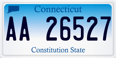 CT license plate AA26527