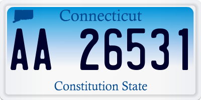 CT license plate AA26531