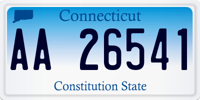 CT license plate AA26541