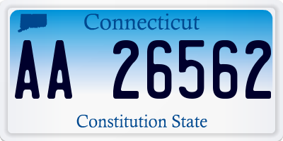 CT license plate AA26562