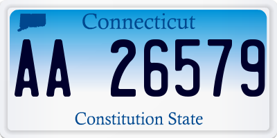 CT license plate AA26579