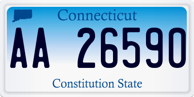 CT license plate AA26590