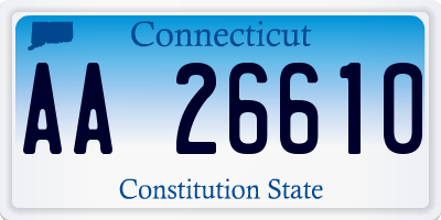 CT license plate AA26610