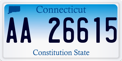CT license plate AA26615