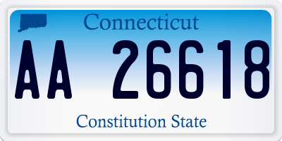 CT license plate AA26618