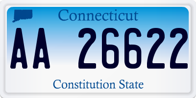 CT license plate AA26622