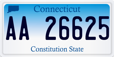 CT license plate AA26625