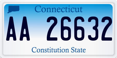 CT license plate AA26632