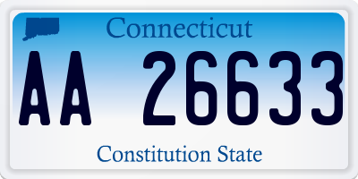 CT license plate AA26633