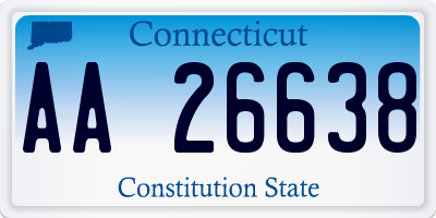 CT license plate AA26638