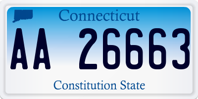 CT license plate AA26663