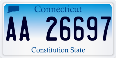 CT license plate AA26697