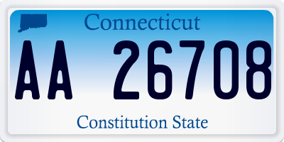 CT license plate AA26708