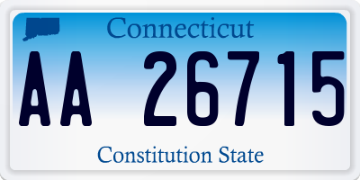 CT license plate AA26715