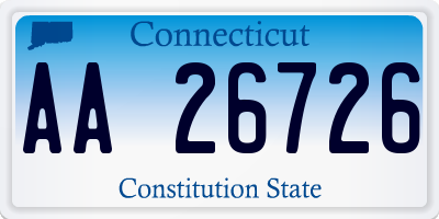 CT license plate AA26726