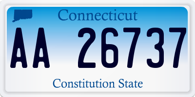 CT license plate AA26737