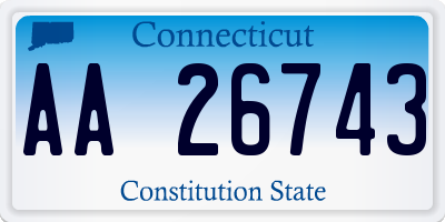 CT license plate AA26743