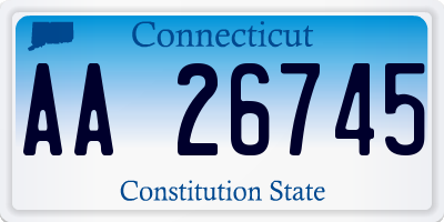 CT license plate AA26745