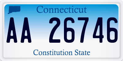 CT license plate AA26746