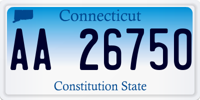 CT license plate AA26750