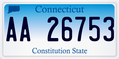 CT license plate AA26753