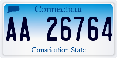 CT license plate AA26764