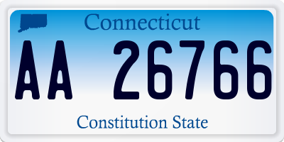 CT license plate AA26766