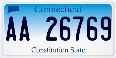 CT license plate AA26769