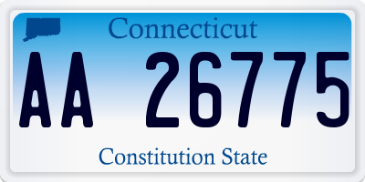 CT license plate AA26775