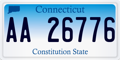 CT license plate AA26776