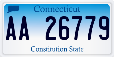 CT license plate AA26779