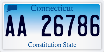 CT license plate AA26786