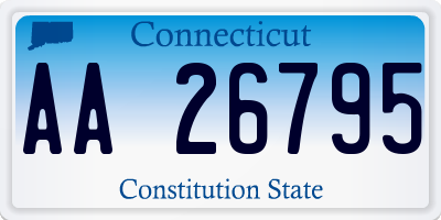 CT license plate AA26795