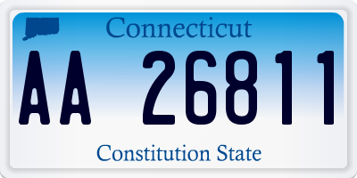 CT license plate AA26811