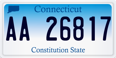 CT license plate AA26817