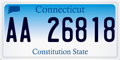 CT license plate AA26818