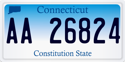 CT license plate AA26824