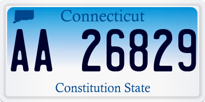 CT license plate AA26829