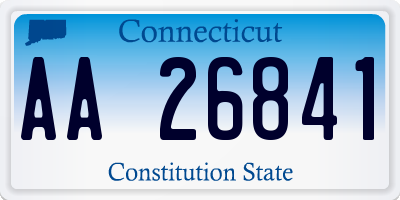 CT license plate AA26841