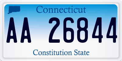 CT license plate AA26844