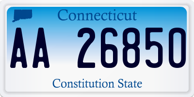 CT license plate AA26850