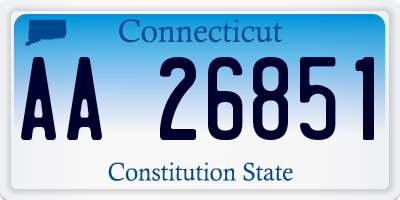 CT license plate AA26851