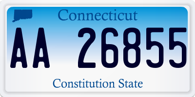 CT license plate AA26855