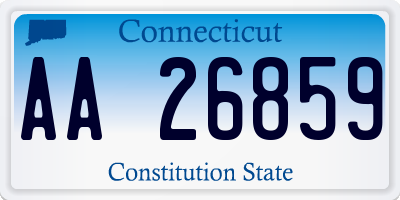 CT license plate AA26859