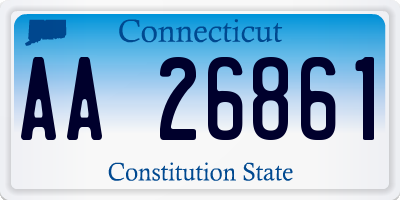 CT license plate AA26861