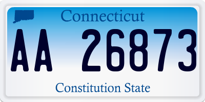 CT license plate AA26873