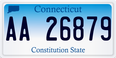 CT license plate AA26879