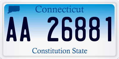 CT license plate AA26881