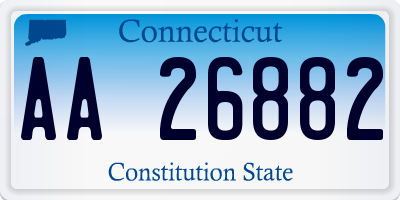 CT license plate AA26882