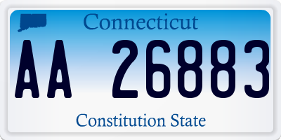 CT license plate AA26883